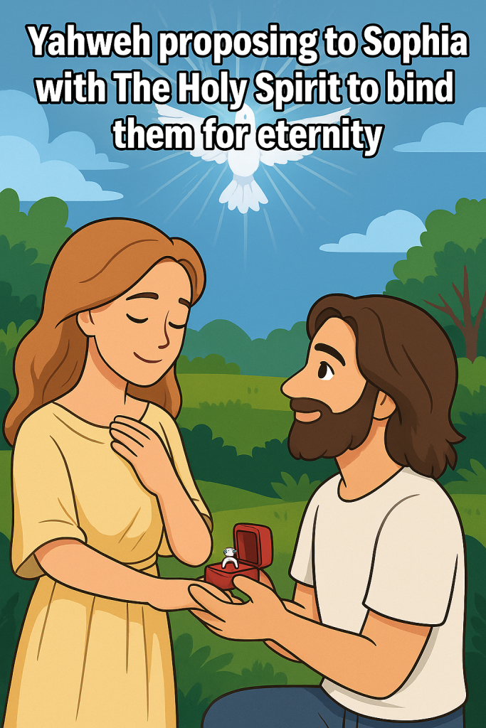 The Story and The Name of God the Father 2 Avi proposing to Sophia with the gift of the Holy Spirit to bind them